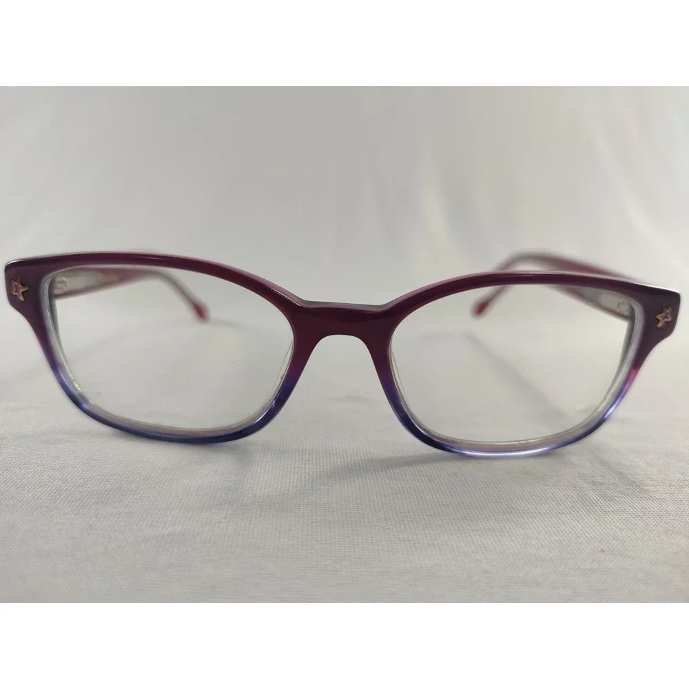 Lilly Pulitzer Skipper Eyeglass Frames Purple Pink Gradient Star Accents Women‎